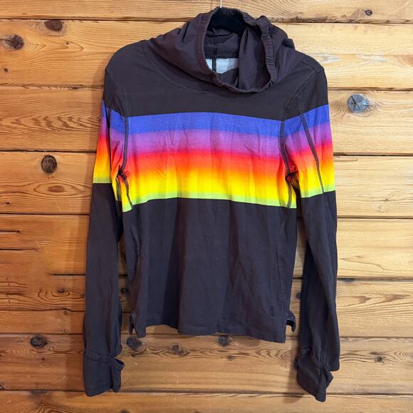 Free People FP Movement Final Call Colorblock Hoodie Large - Picture 1 of 4